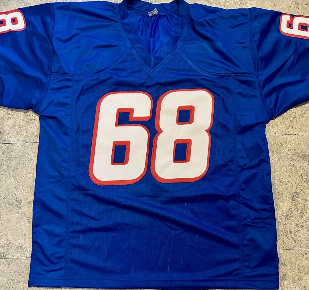 Max Lane New England Patriots Autographed & Inscribed Custom Football Jersey JSA coa - 3