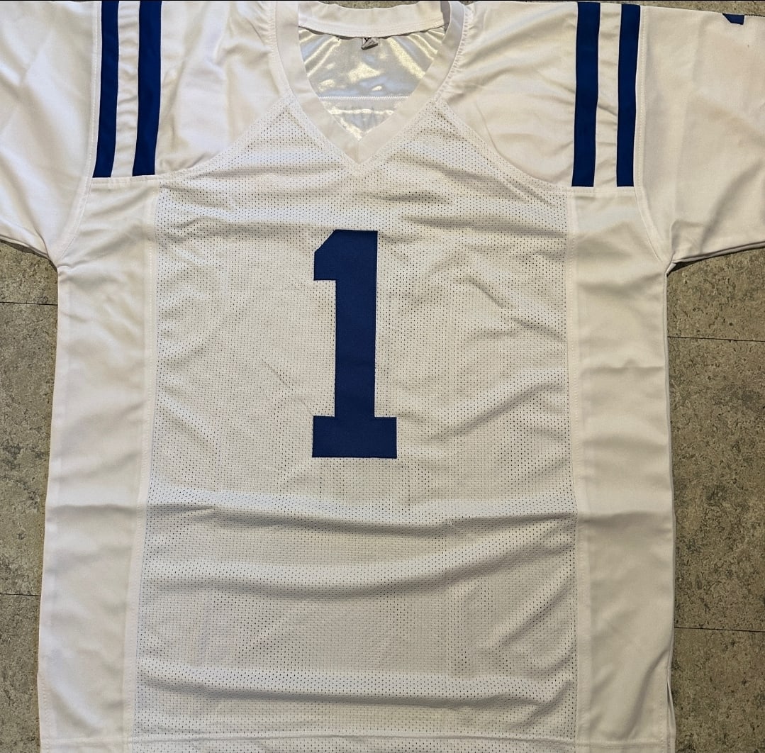 Josh Downs Indianapolis Colts Autographed Custom Football Jersey Beckett Hologram - 3