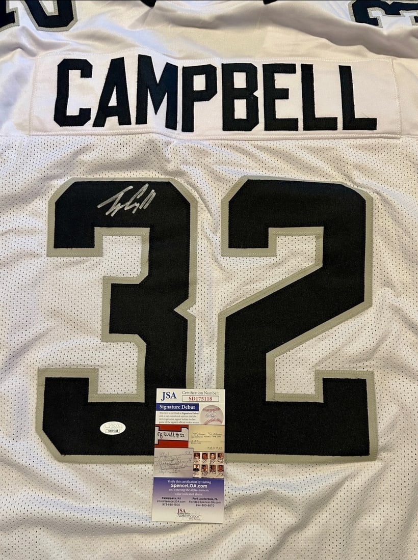 Tyson Campbell Jacksonville Jaguars Autographed Custom Football Jersey JSA Signature Debut coa - 2