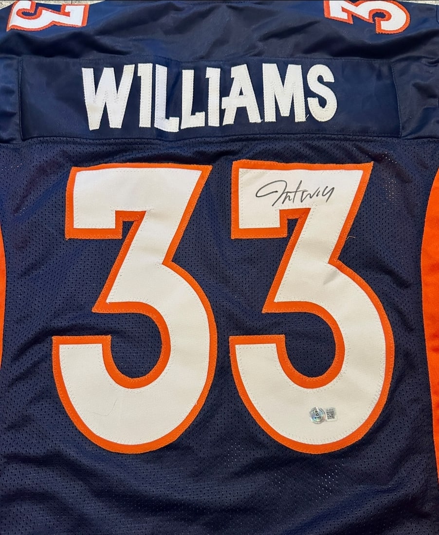 Javonte Williams Denver Broncos Autographed Custom Football Jersey Beckett Hologram - 2
