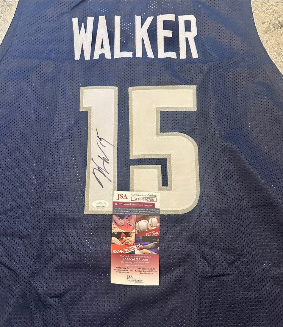 Kemba Walker UCONN Huskies Autographed Custom Basketball Jersey JSA coa - 2