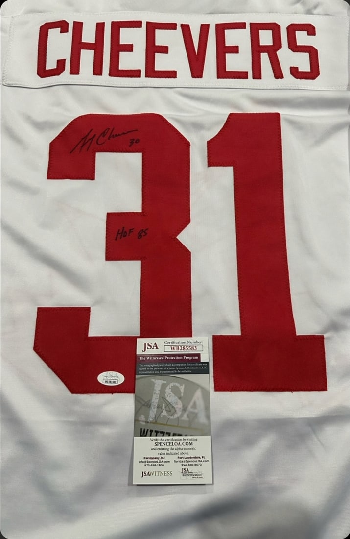 Gerry Cheevers Team Canada Autographed & Insc Custom Hockey Jersey JSA coa - 2