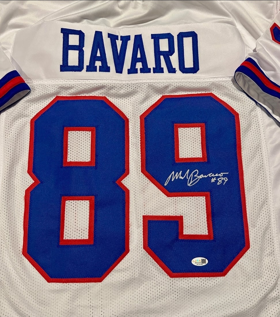 Mark Bavaro New York Giants Autographed Custom Blue Football Jersey JSA Hologram - 2