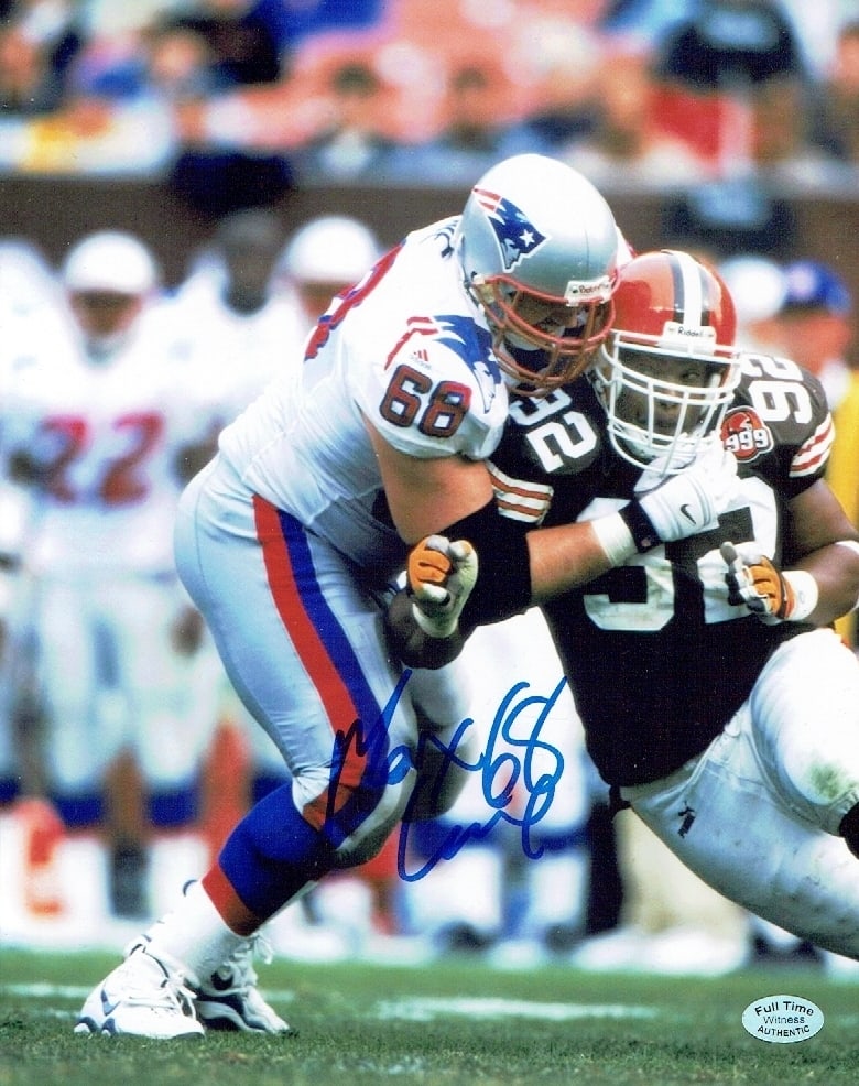 Max Lane New England Patriots Autographed 8x10 Photo coa: Max Lane New England Patriots Autographed 8x10 Photo Full Time Authentics coa - Autograph Location may vary 