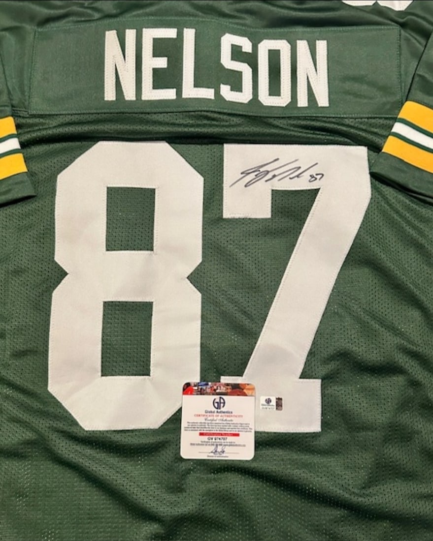 Jordy Nelson Green Bay Packers Autographed Custom Football Jersey coa - 2
