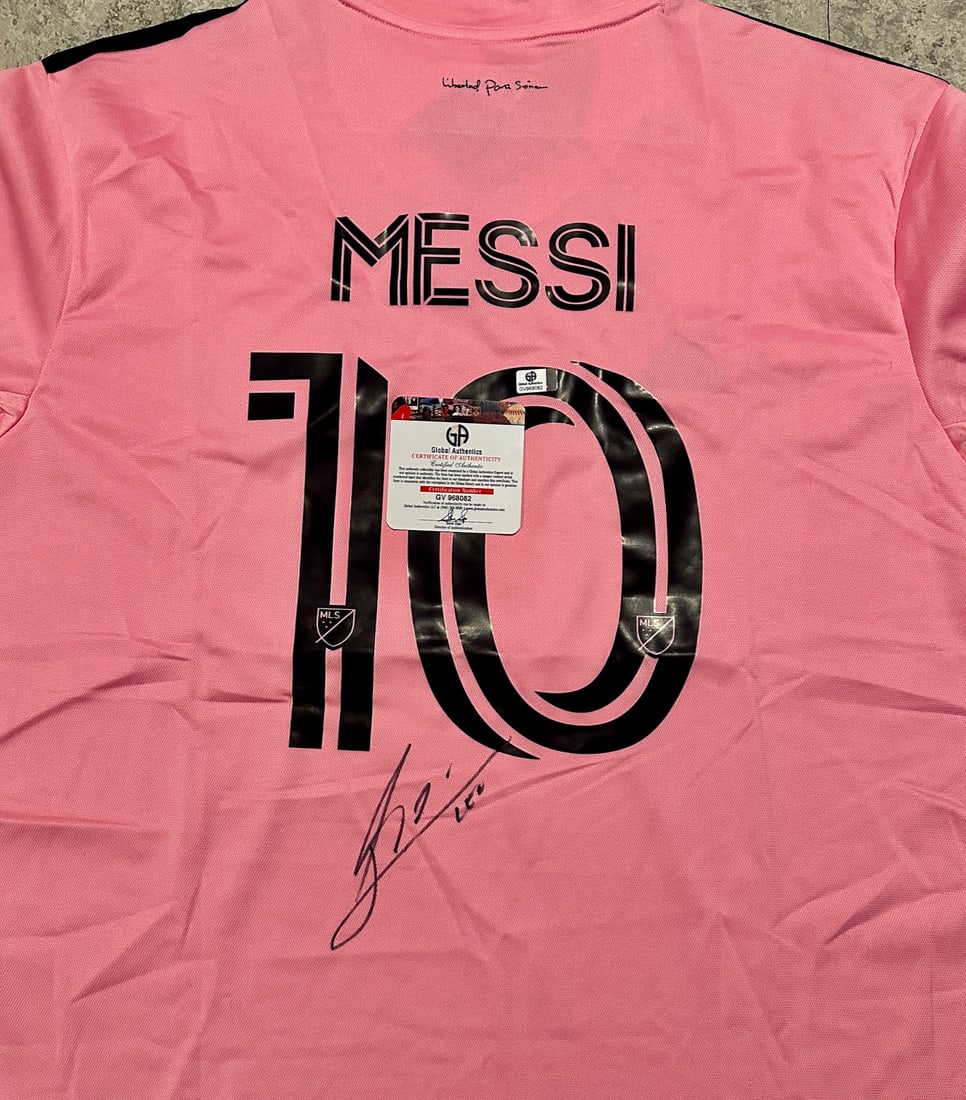 Lionel Messi Argentina Autographed 2022 Adidas FIFA World Cup Home Soccer Jersey LOA - 2