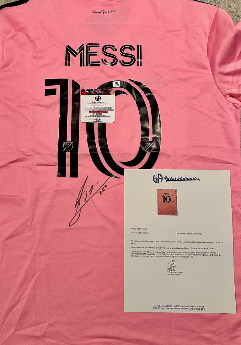Lionel Messi Argentina Autographed 2022 Adidas FIFA World Cup Home Soccer Jersey LOA - 3