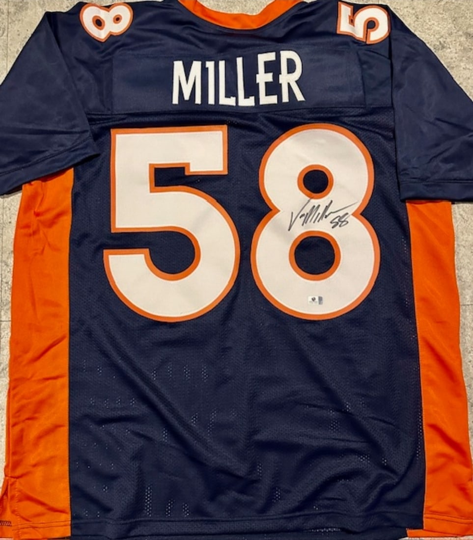 Von Miller Denver Broncos Autographed Custom Football Jersey GA coa (1 of 3)