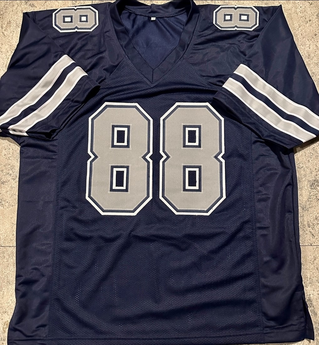 Drew Pearson Dallas Cowboys Autographed Custom Football Jersey Beckett Hologram - 3