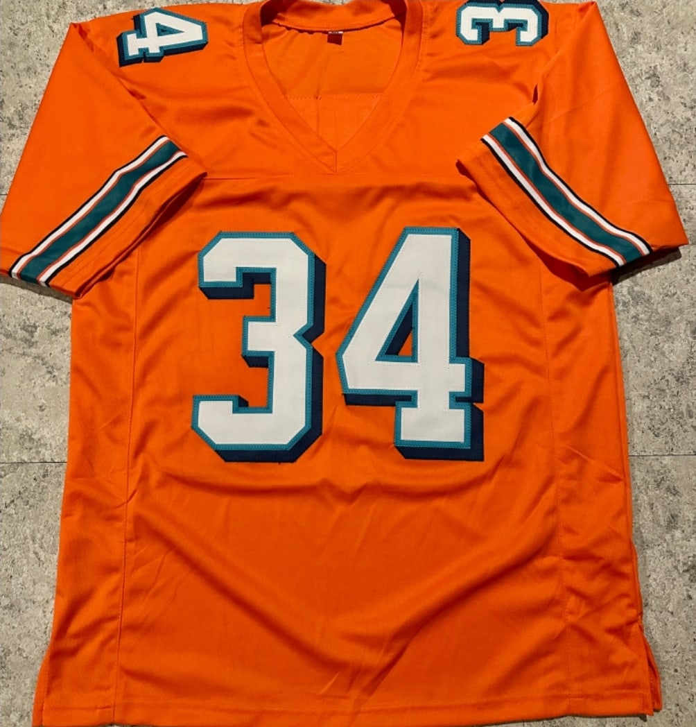 Ricky Williams Miami Dolphins Autographed Custom Football Jersey Beckett Hologram - 3