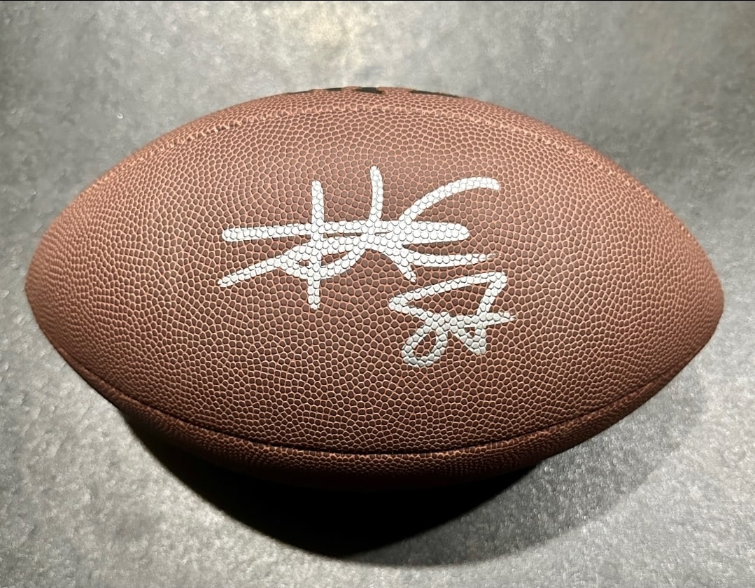 Travis Kelce Kansas City Chiefs Autographed Wilson Football coa (1 of 2)