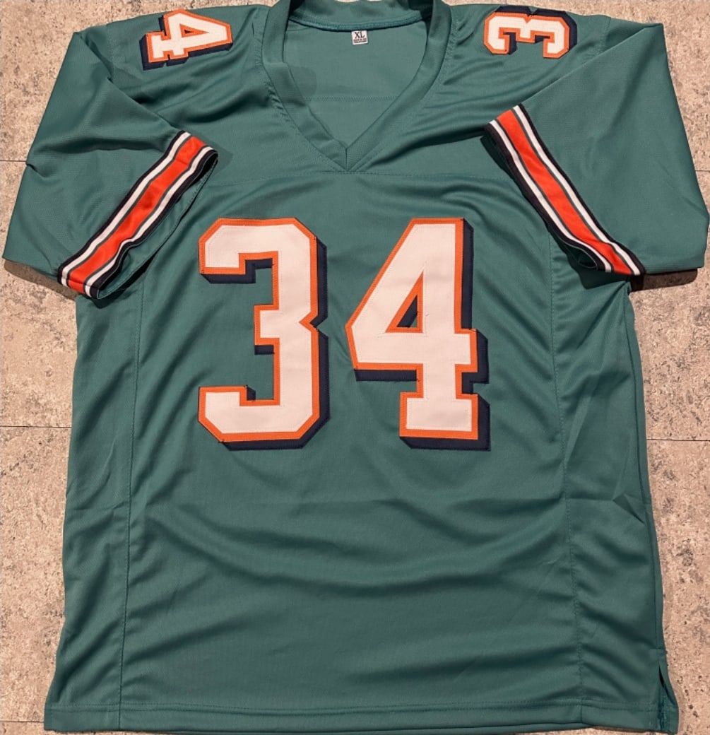 Ricky Williams Miami Dolphins Autographed Custom Football Jersey Beckett Hologram - 3