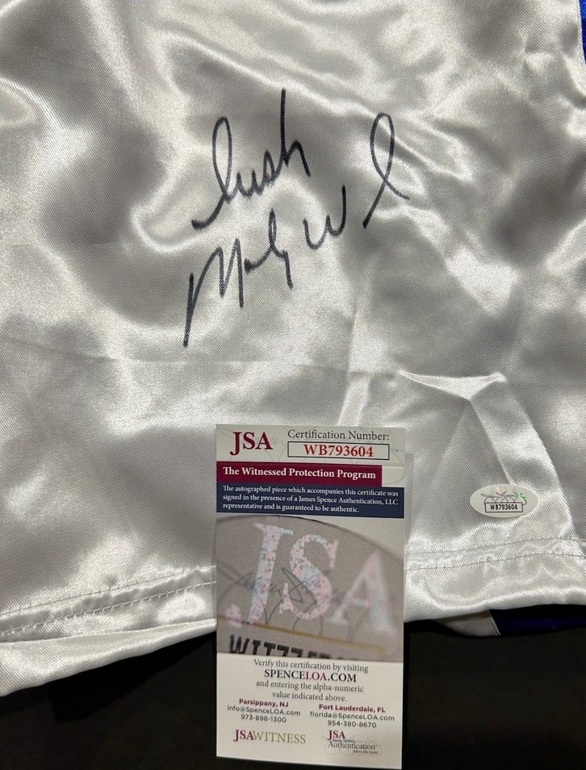 Micky Ward Former WBU Boxing Champion Autographed Boxing Trunks JSA COA - 2
