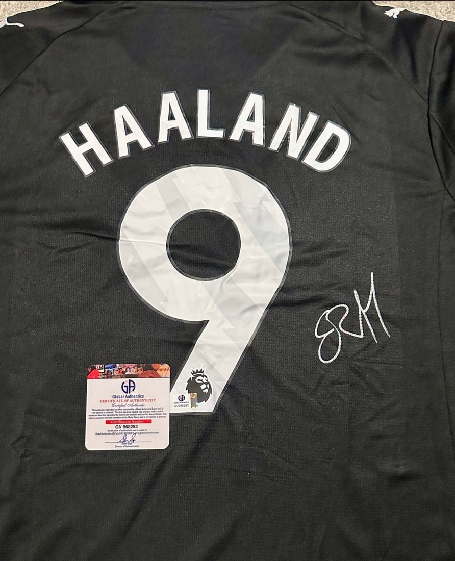 Erling Haaland Manchester City Autographed 2025-26 Puma Away Soccer Jersey coa - 2
