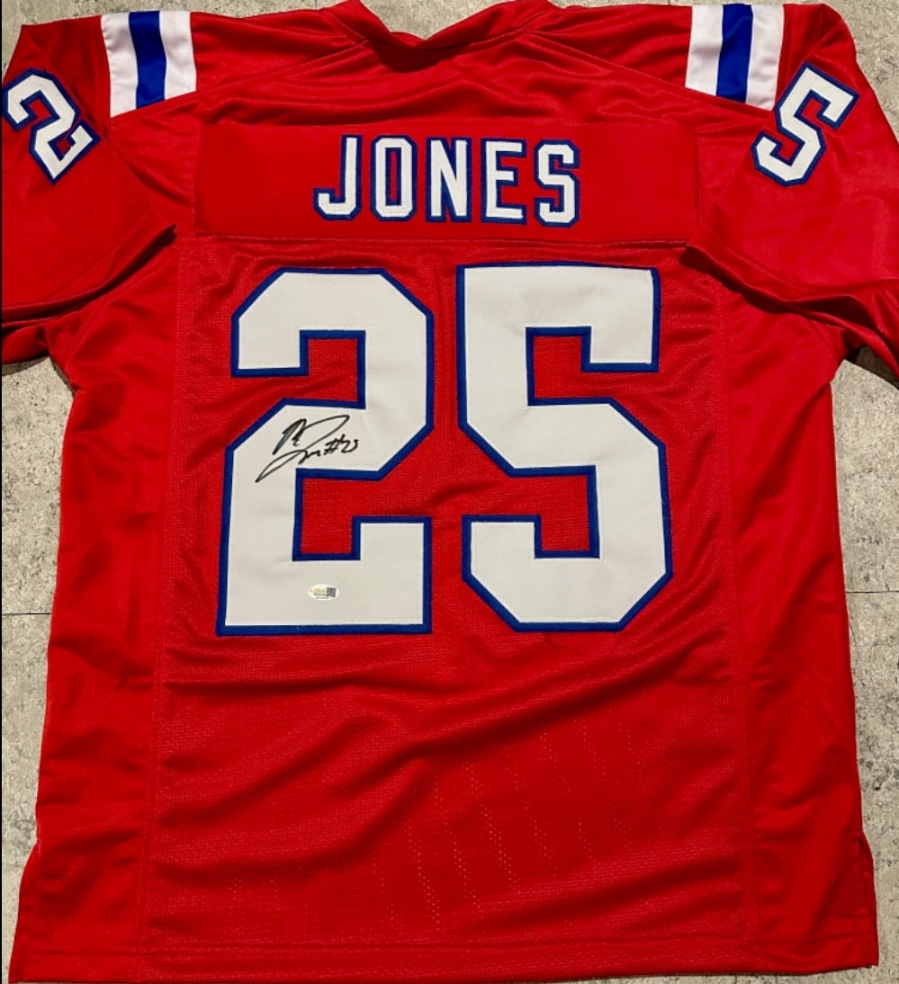 Marcus Jones New England Patriots Autographed Custom Football Jersey JSA Hologram (1 of 3)