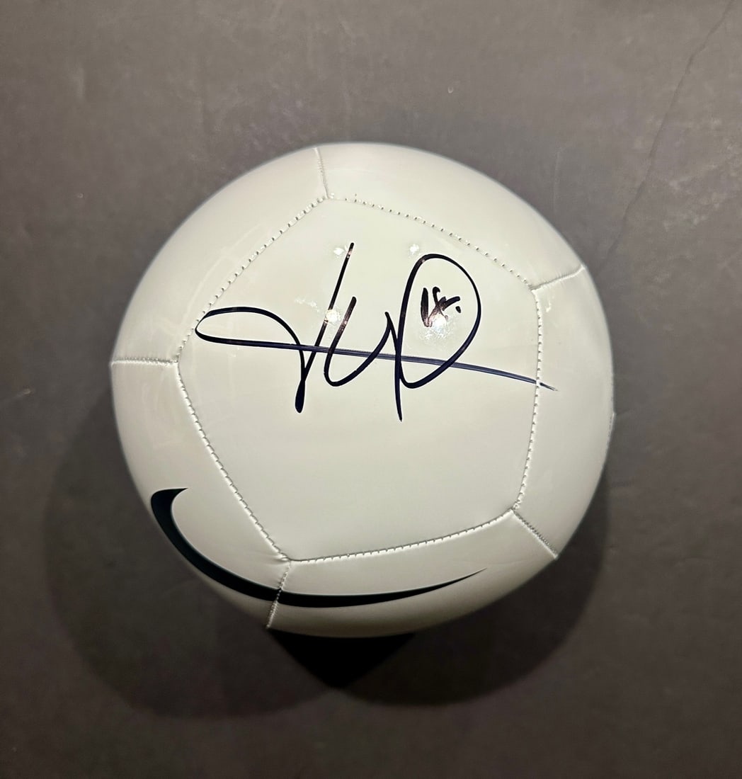 Kylian Mbappe Real Madrid Autographed Nike Soccer Ball coa: Kylian Mbappe Real Madrid Autographed Nike Soccer Ball GA coa - Autograph Location & coa # may vary