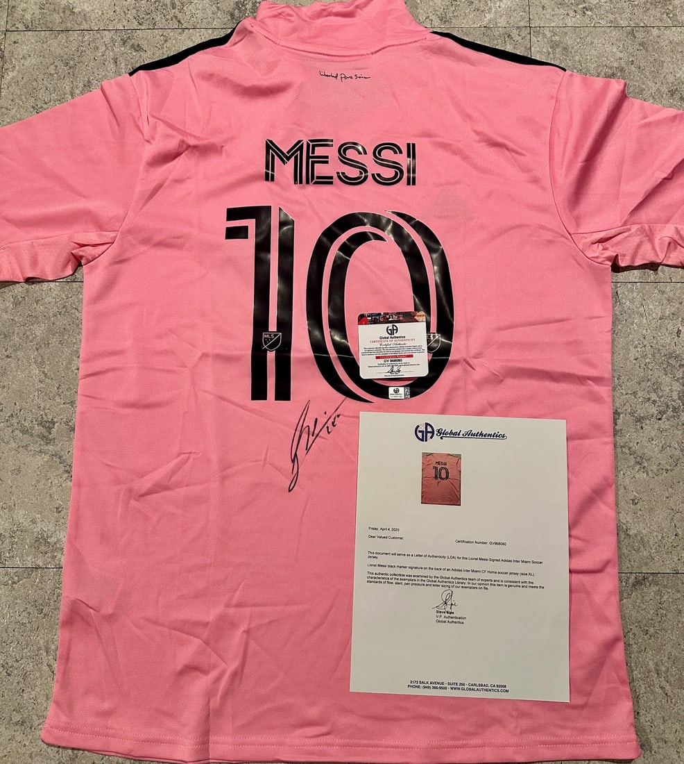 Lionel Messi Inter Miami FC Autographed 2023 Adidas Home Soccer Jersey LOA - 2