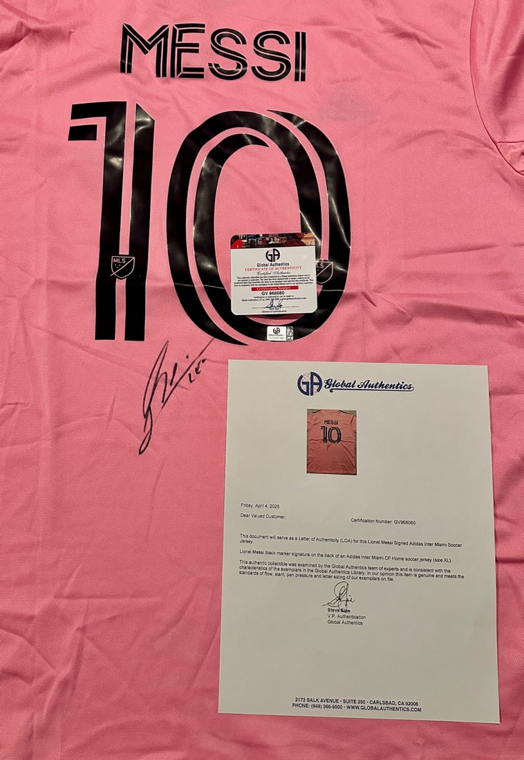 Lionel Messi Inter Miami FC Autographed 2023 Adidas Home Soccer Jersey LOA - 3