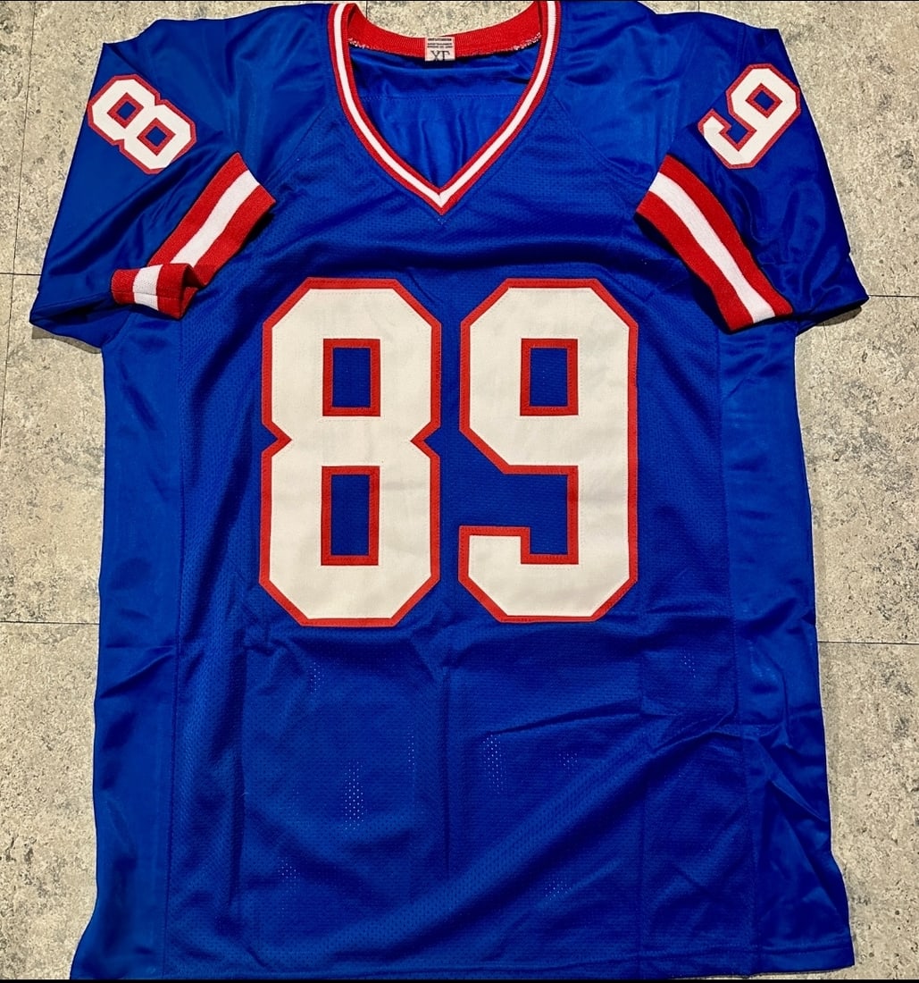 Mark Bavaro New York Giants Autographed & Inscribed Custom Jersey JSA W coa - 3