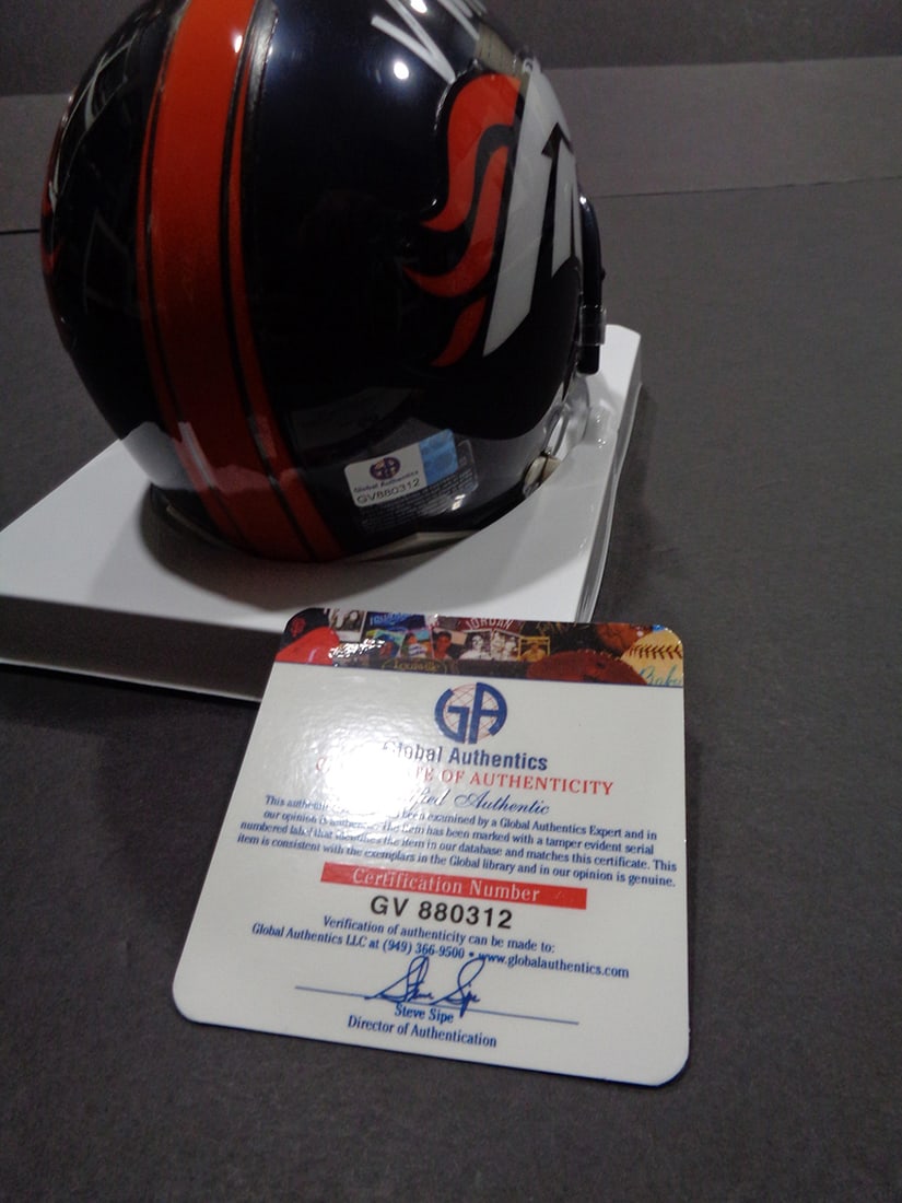 Von Miller Denver Broncos Autographed Riddell Mini Helmet coa - 2