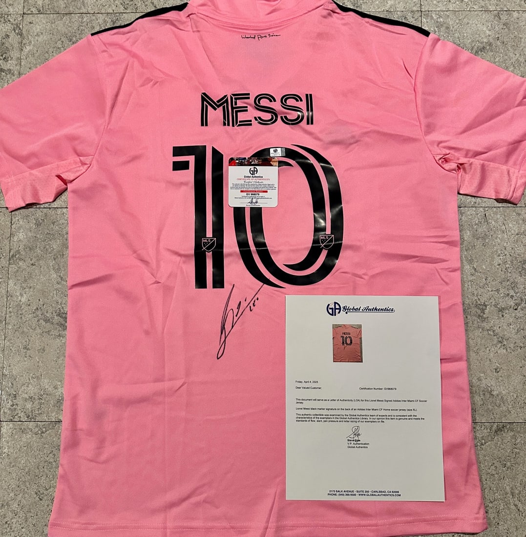 Lionel Messi Inter Miami FC Autographed 2023 Adidas Home Soccer Jersey LOA - 2