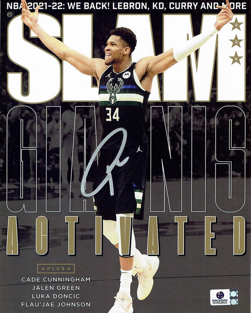 Giannis Antetokounmpo Milwaukee Bucks Autographed 8x10 Photo coa: Giannis Antetokounmpo Milwaukee Bucks Autographed 8x10 Photo GA coa - Autograph Location & coa # may vary