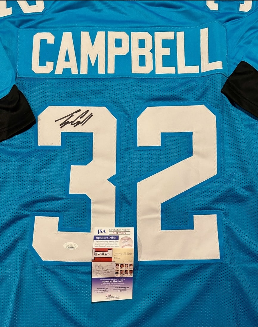 Tyson Campbell Jacksonville Jaguars Autographed Custom Football Jersey JSA coa - 2