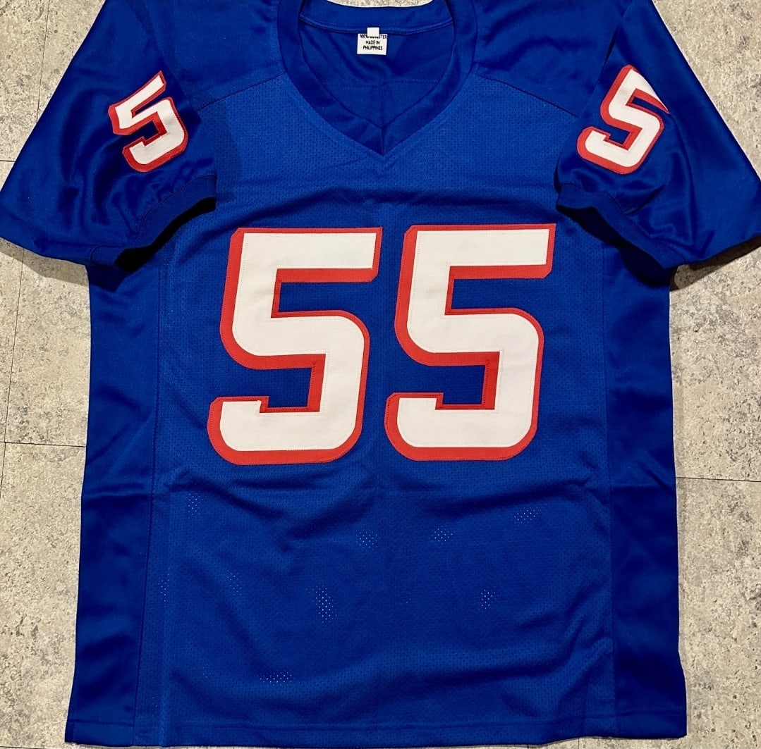 Willie McGinest New England Patriots Autographed & Ins Custom Football Jersey JSA W coa - 3