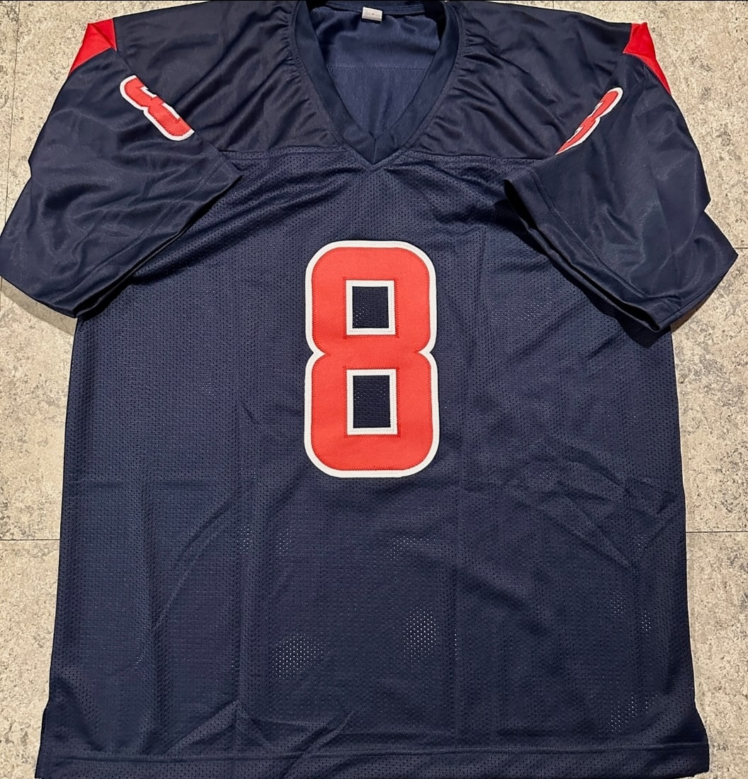 John Metchie (III) Houston Texans Custom Football Jersey JSA Witnessed Sticker Only & PiA Hologram - 4