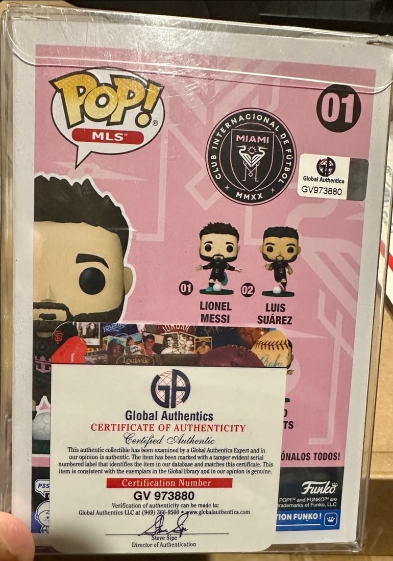 Lionel Messi Inter Miami Autographed Funko POP! #01 coa - 2