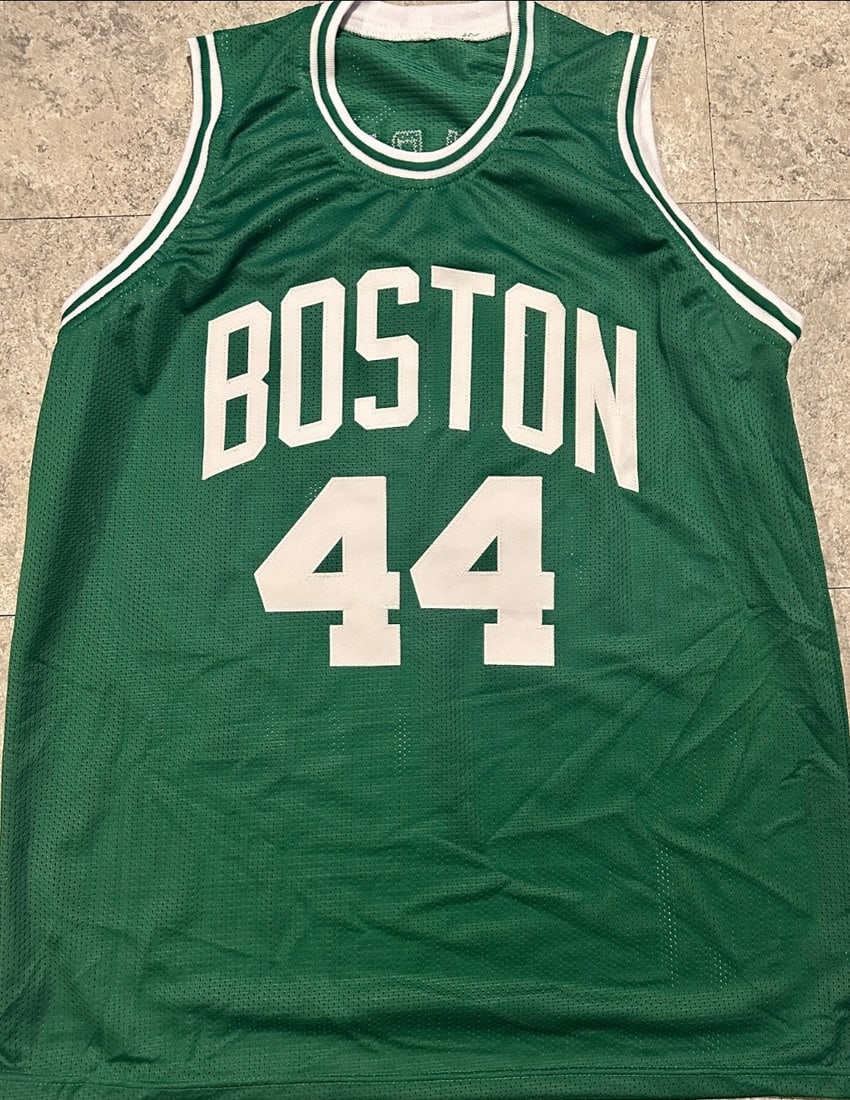 Brian Scalabrine Boston Celtics Autographed & Ins Custom Basketball Jersey JSA Hologram - 3