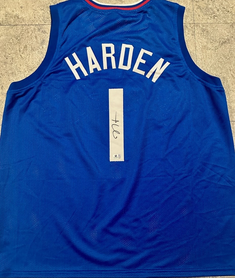 James Harden Los Angeles Clippers Autogrpahed Basketball Jersey coa (1 of 3)