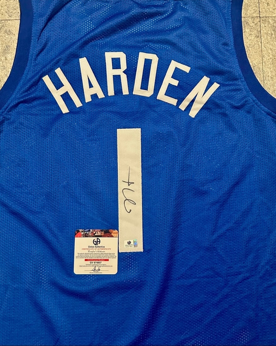 James Harden Los Angeles Clippers Autogrpahed Basketball Jersey coa - 2