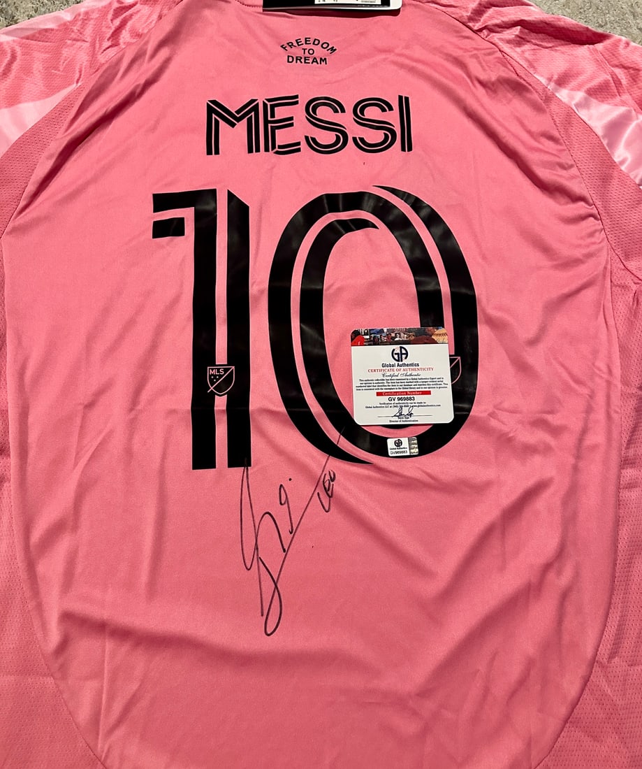 Lionel Messi Inter Miami FC Autographed 2024 Adidas Home Soccer Jersey LOA - 2