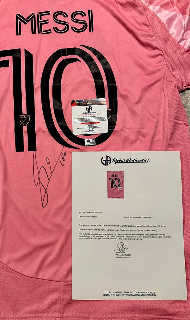 Lionel Messi Inter Miami FC Autographed 2024 Adidas Home Soccer Jersey LOA - 3