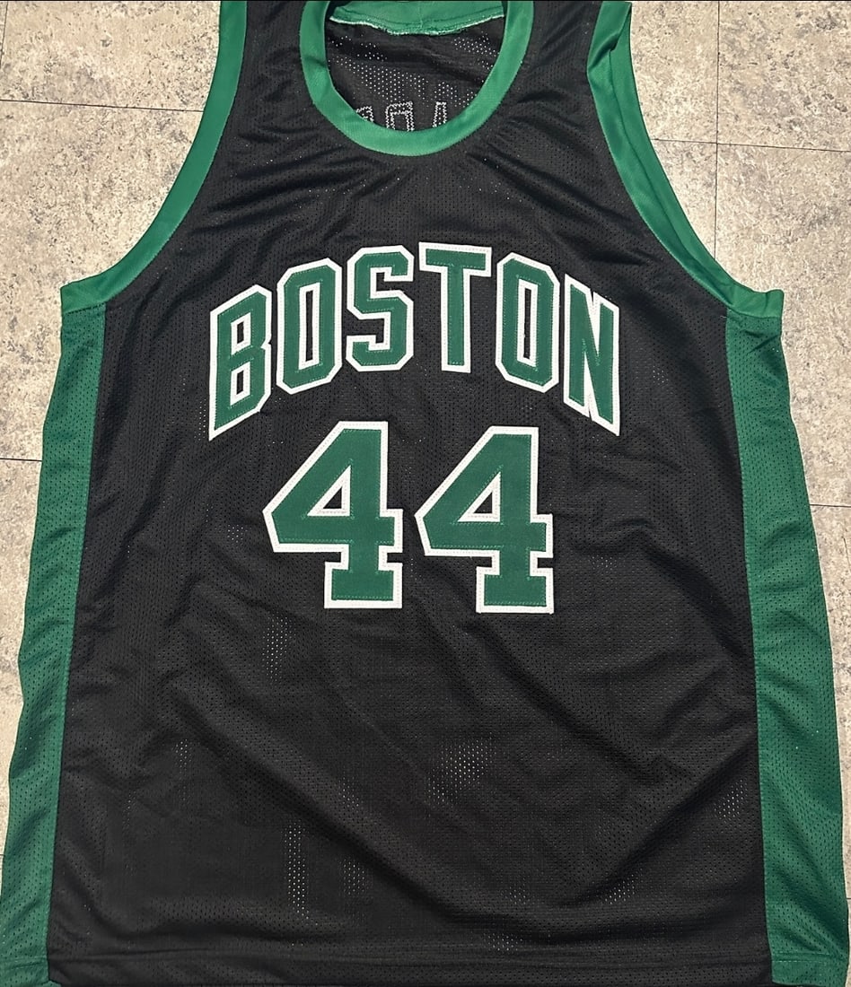 Brian Scalabrine Boston Celtics Autographed & Ins Custom Basketball Jersey JSA Hologram - 3