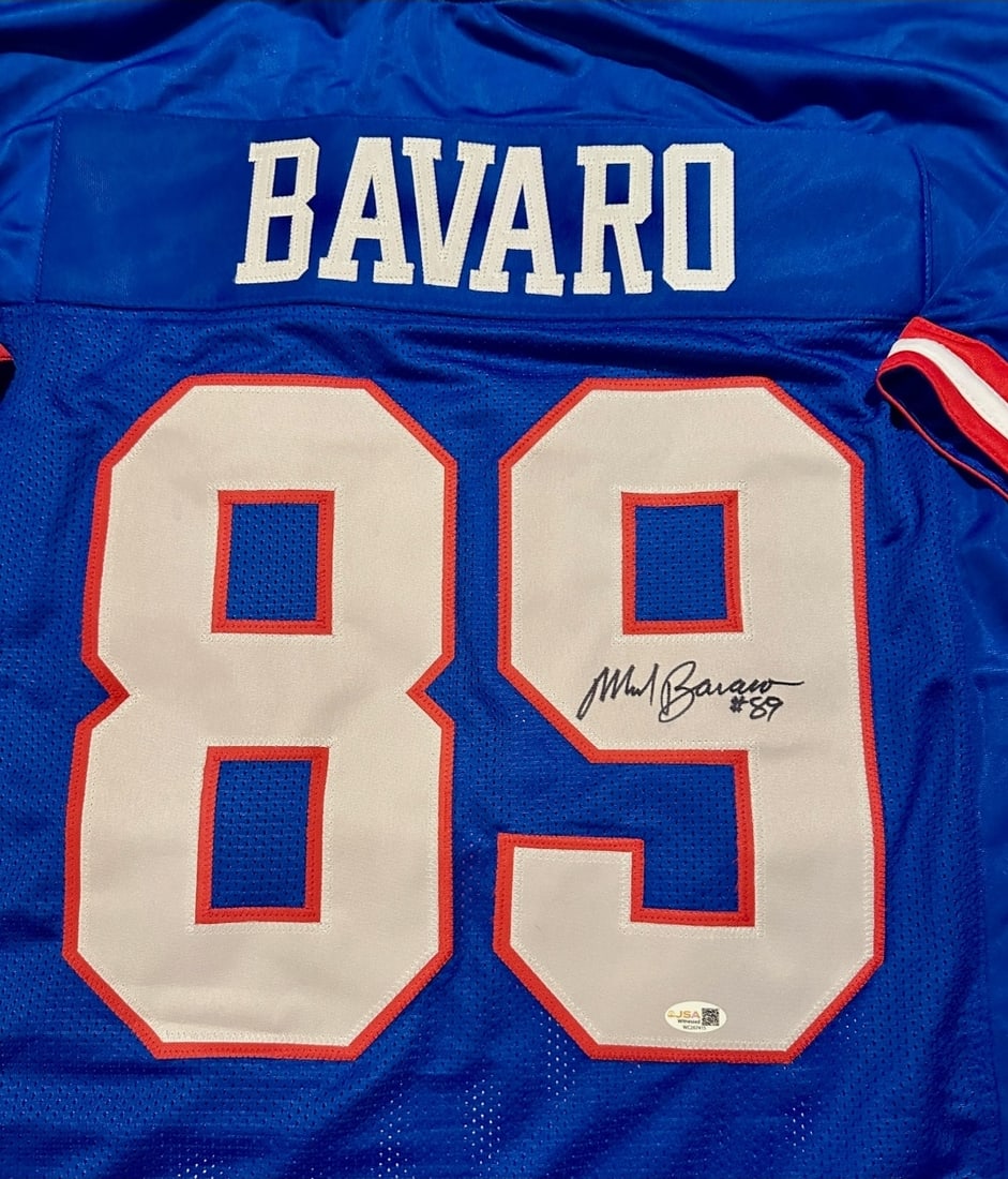 Mark Bavaro New York Giants Autographed Custom Football Jersey JSA Hologram - 2