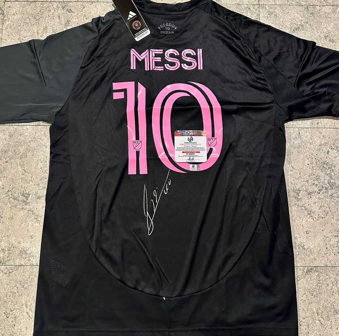 Lionel Messi Inter Miami FC Autographed 2024 Adidas Away Soccer Jersey LOA (1 of 4)