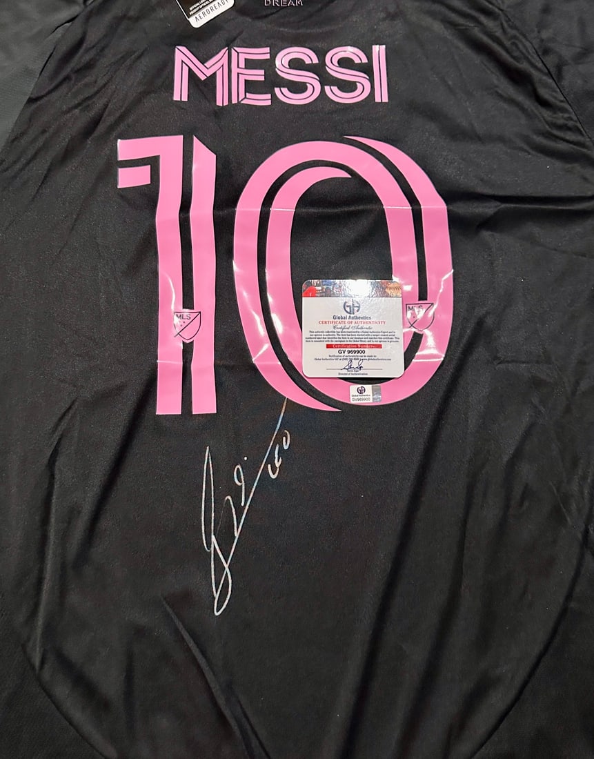 Lionel Messi Inter Miami FC Autographed 2024 Adidas Away Soccer Jersey LOA - 2