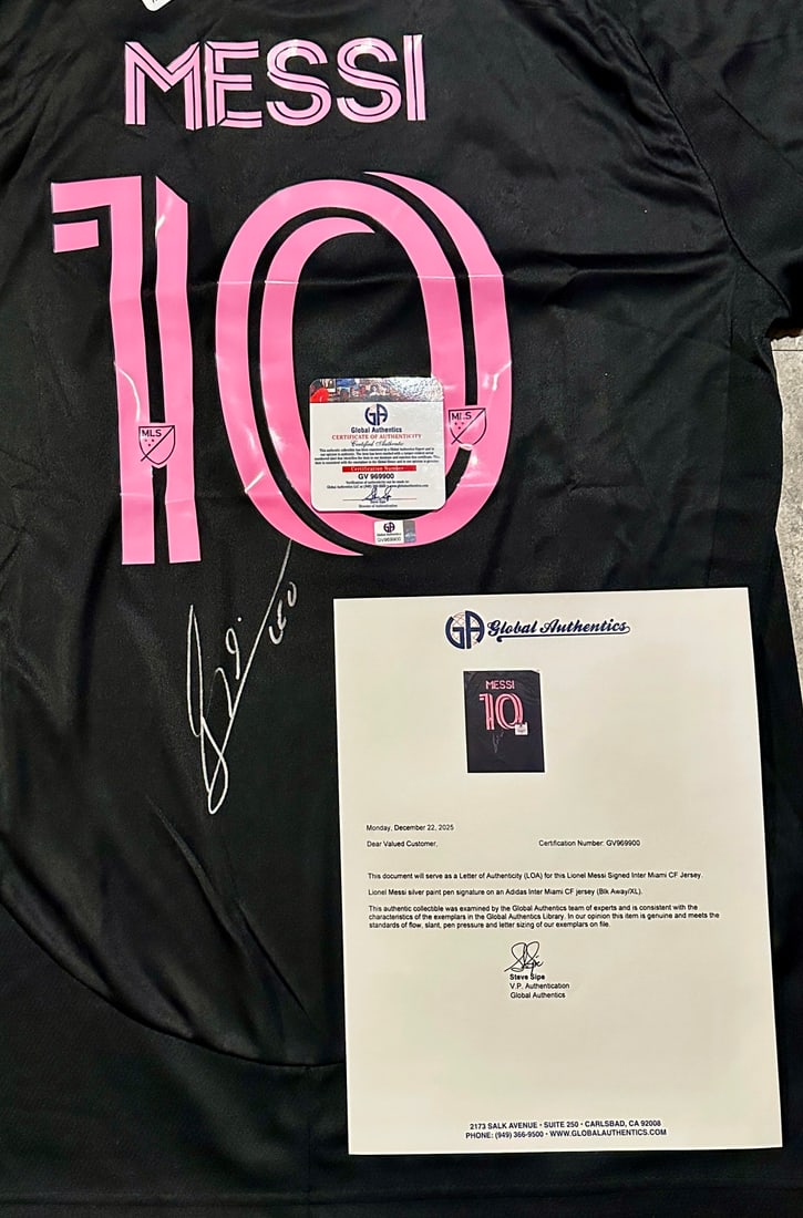 Lionel Messi Inter Miami FC Autographed 2024 Adidas Away Soccer Jersey LOA - 3
