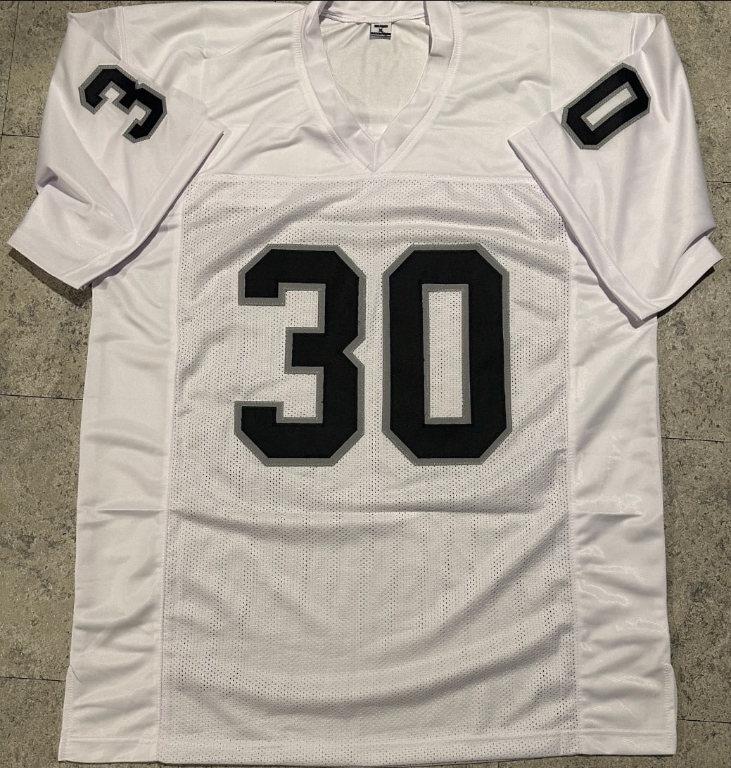 Mark Van Eeghan Oakland Raiders Autographed Custom Football Jersey JSA Hologram - 3