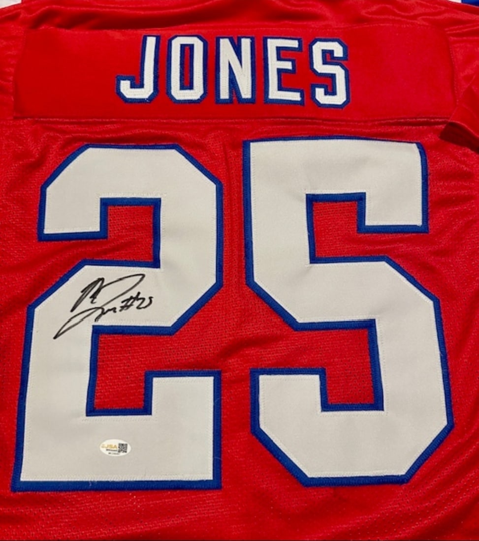 Marcus Jones New England Patriots Autographed Custom Football Jersey JSA Hologram - 2