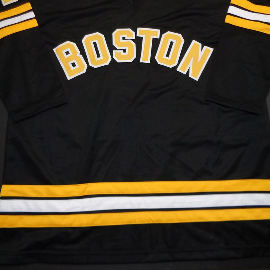 Johnny Bucyk Boston Bruins Autographed & Ins Custom Hockey Jersey coa - 3
