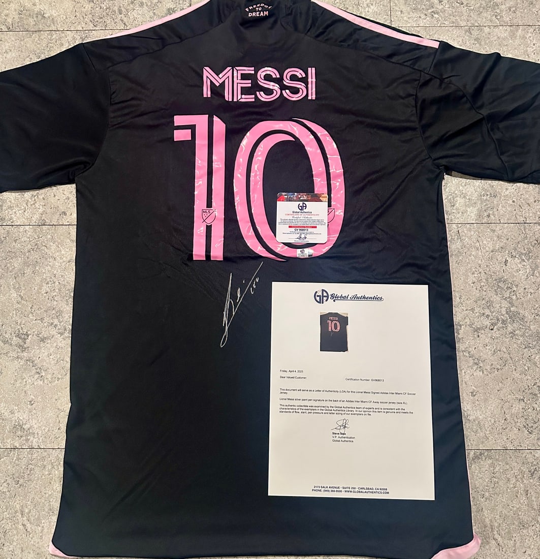 Lionel Messi Inter Miami FC Autographed 2023 Adidas Away Soccer Jersey LOA - 2