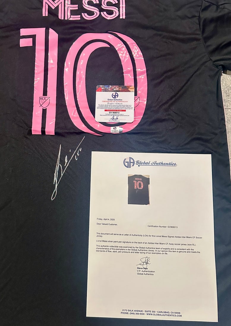 Lionel Messi Inter Miami FC Autographed 2023 Adidas Away Soccer Jersey LOA - 3