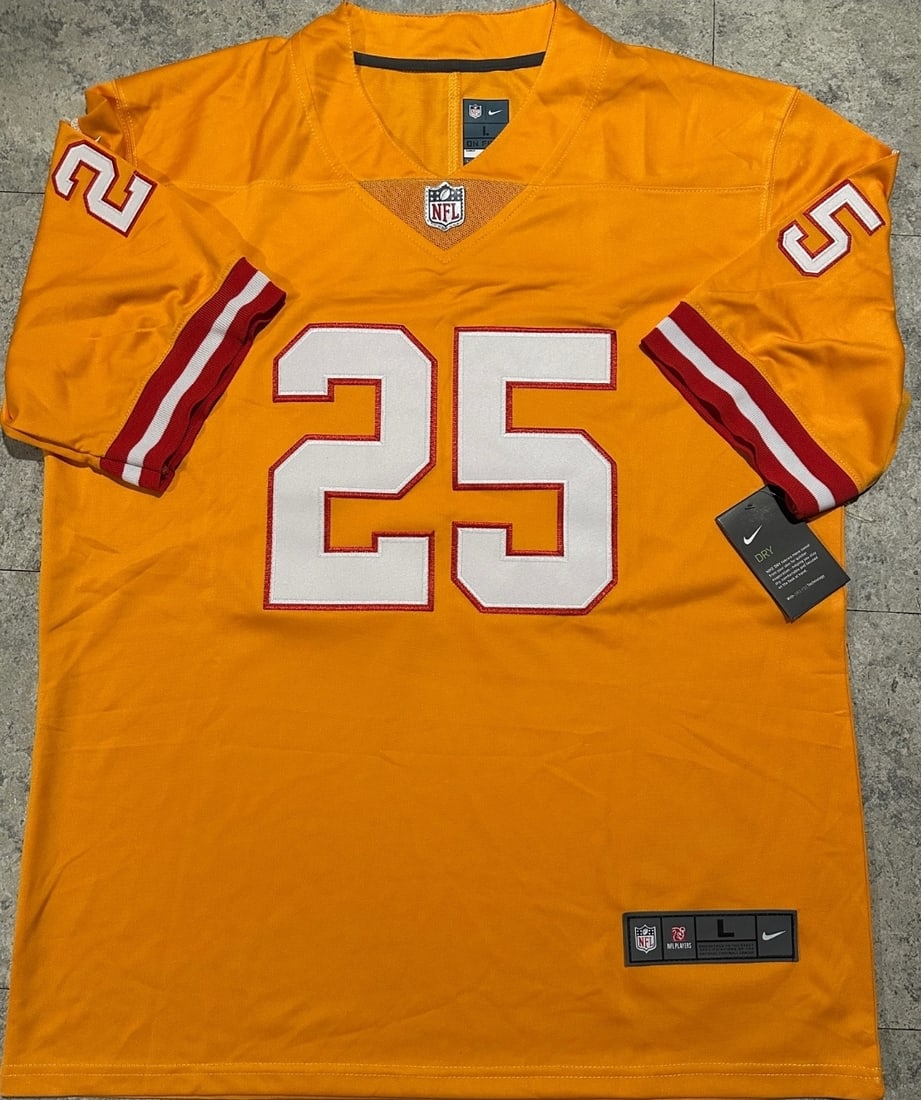 LeSean McCoy Tampa Bay Buccaneers Autographed Custom Throwback Orange Football Jersey JSA coa - 3