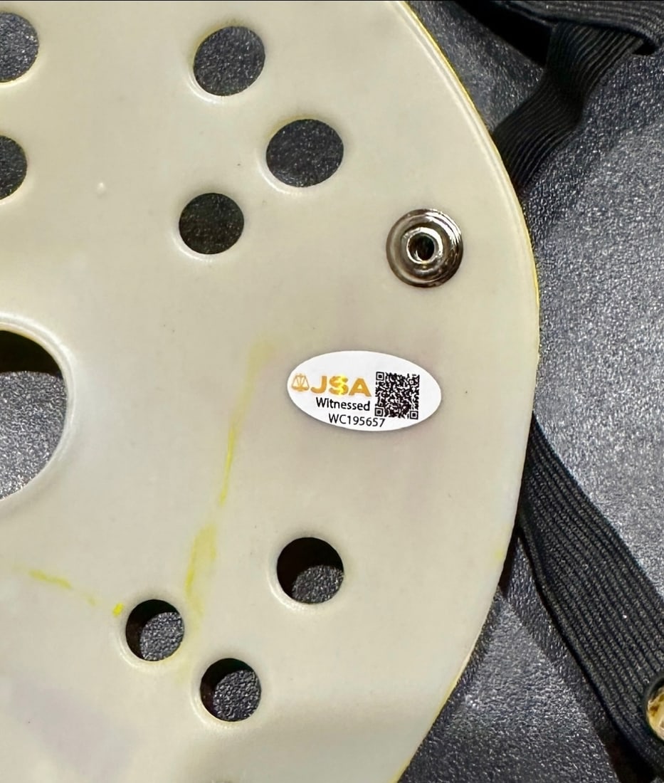Ari Lehman JASON Friday the 13th Autographed & Inscribed Yellow Mask JSA HOLOGRAM - 4