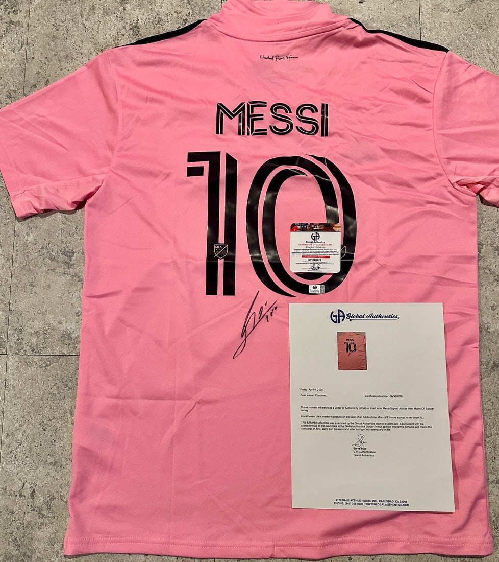 Lionel Messi Inter Miami FC Autographed 2023 Adidas Home Soccer Jersey LOA - 2