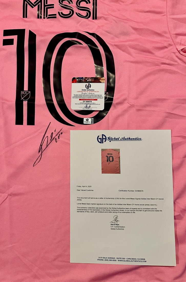 Lionel Messi Inter Miami FC Autographed 2023 Adidas Home Soccer Jersey LOA - 3