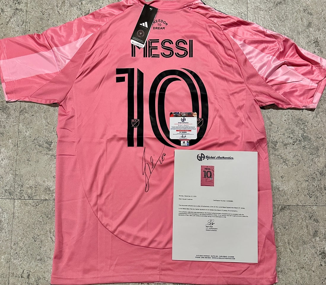 Lionel Messi Inter Miami FC Autographed 2024 Adidas Home Soccer Jersey LOA - 2